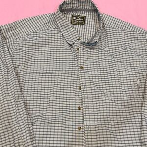 Drake Gray and White Checkered Men's Shirt